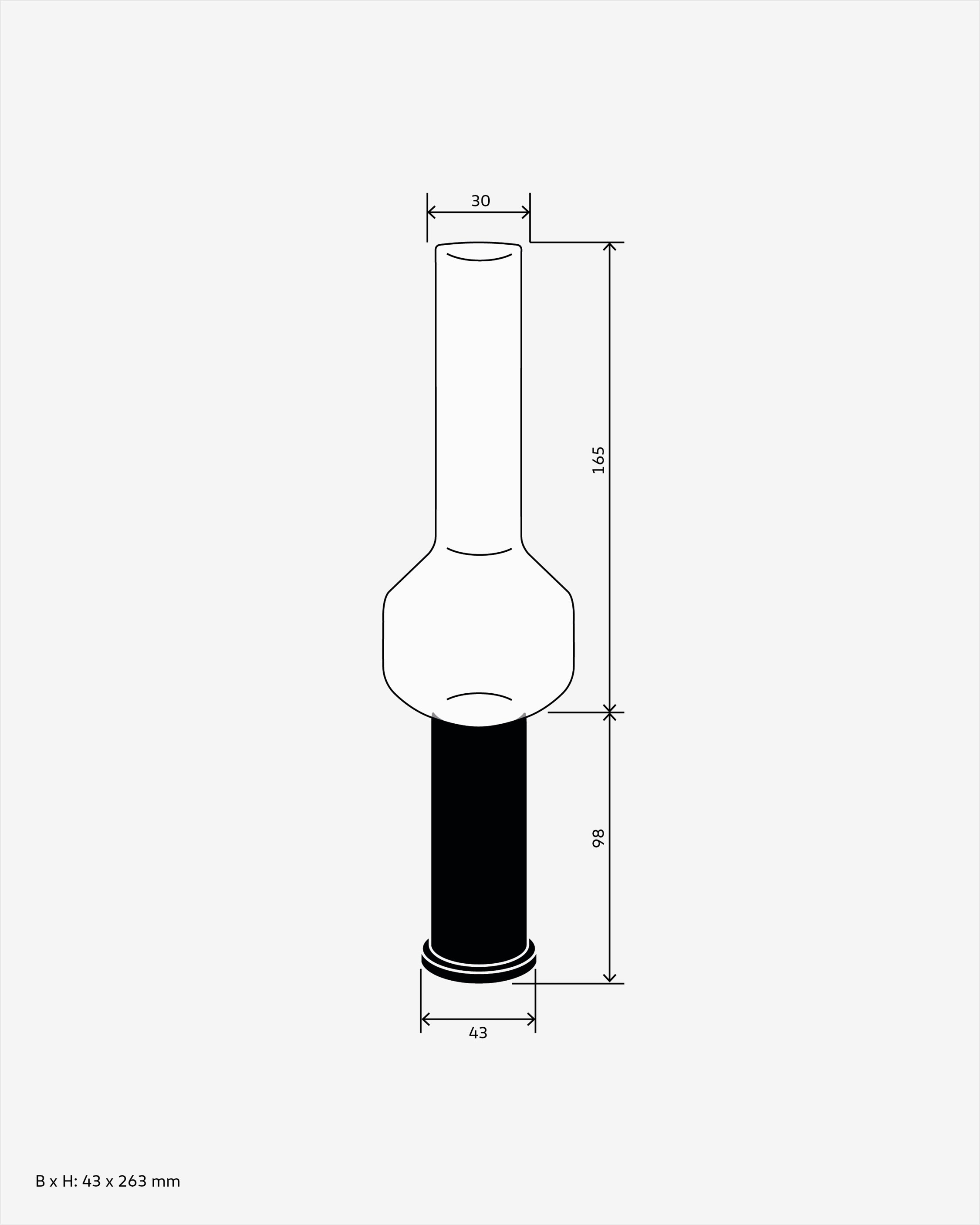 Candlestick and vase bulbous | ZW.02 + ZW.10.01 