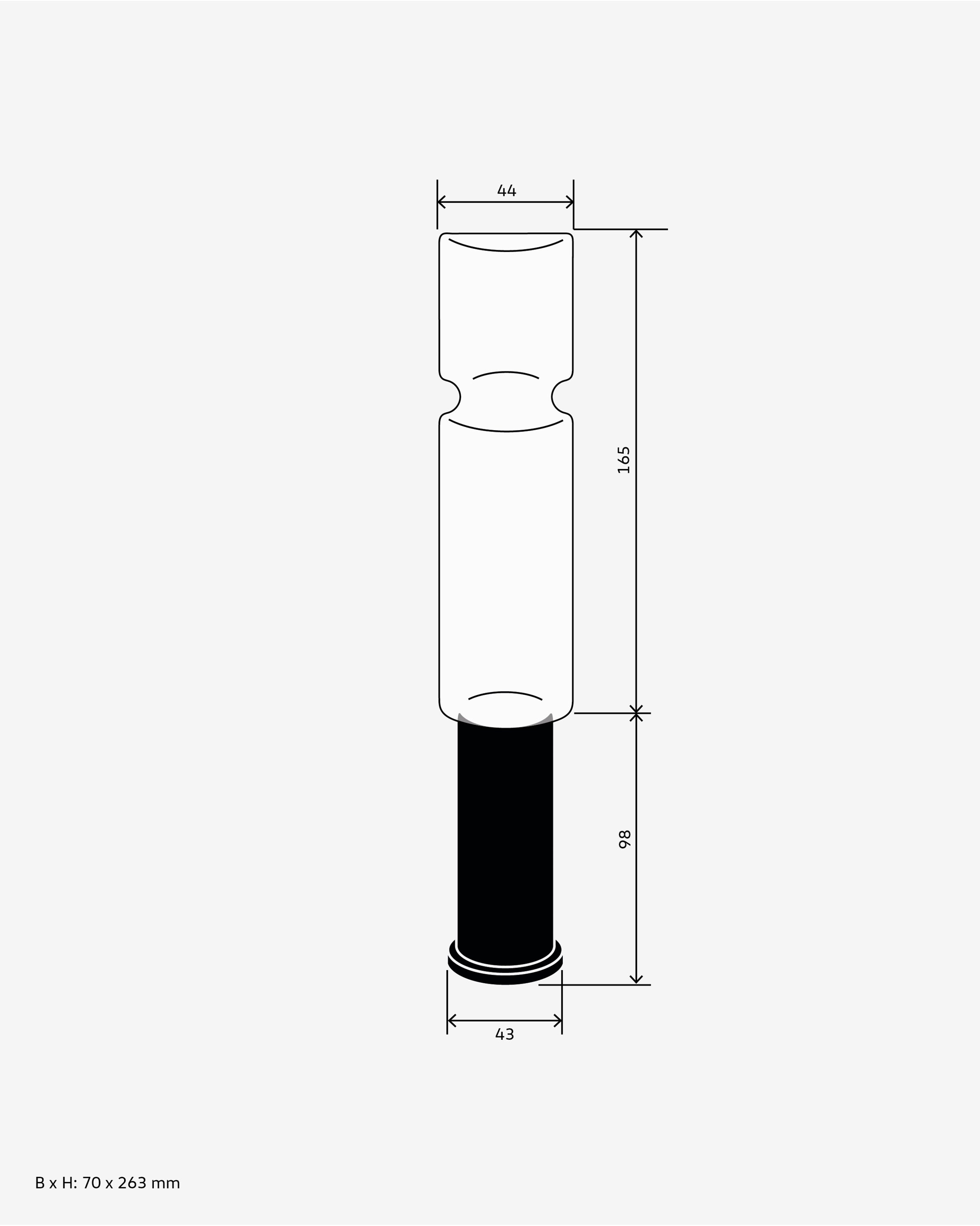 Candlestick and vase straight | ZW.02 + ZW.10.02